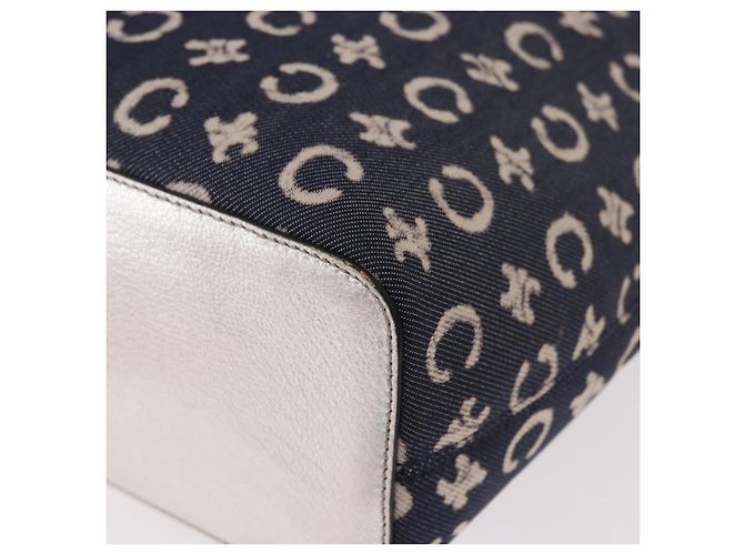 Céline Borsa CELINE C Macadam Canvas Navy Auth 187648V Blu navy - vista 17