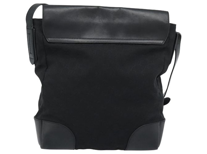 Borsa a tracolla GUCCI GG Canvas Web Sherry Line Nera Argento Rosso 322077 Auth ka4834 Nero - vista 2