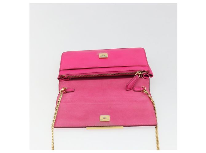 FENDI Chain Shoulder Bag Leder Rosa Gold Auth ka4836A Pink Golden - Ansicht 20
