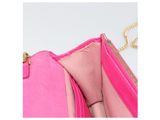 FENDI Chain Shoulder Bag Leder Rosa Gold Auth ka4836A Pink Golden - Ansicht 21