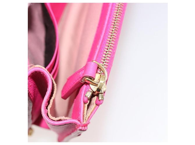 FENDI Chain Shoulder Bag Leder Rosa Gold Auth ka4836A Pink Golden - Ansicht 24
