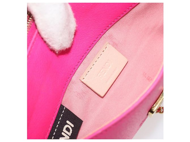 FENDI Chain Shoulder Bag Leder Rosa Gold Auth ka4836A Pink Golden - Ansicht 26