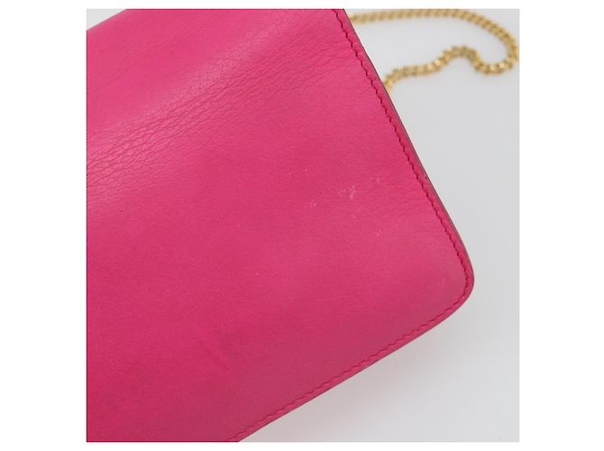 FENDI Chain Shoulder Bag Leder Rosa Gold Auth ka4836A Pink Golden - Ansicht 8