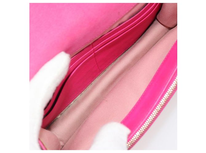 FENDI Chain Shoulder Bag Leder Rosa Gold Auth ka4836A Pink Golden - Ansicht 9