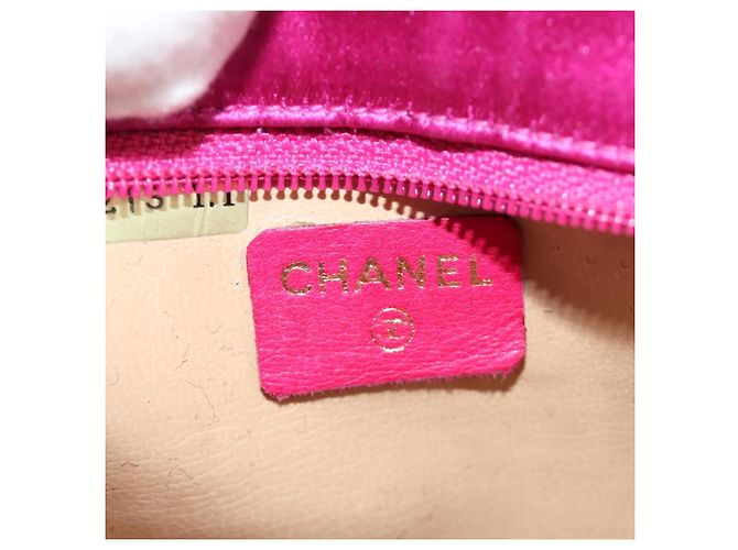 CHANEL Clutch Satin Rosa Gold CC Authentisch 186009SAM Pink Golden - Ansicht 18
