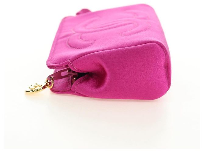 CHANEL Clutch Satin Rosa Gold CC Authentisch 186009SAM Pink Golden - Ansicht 3