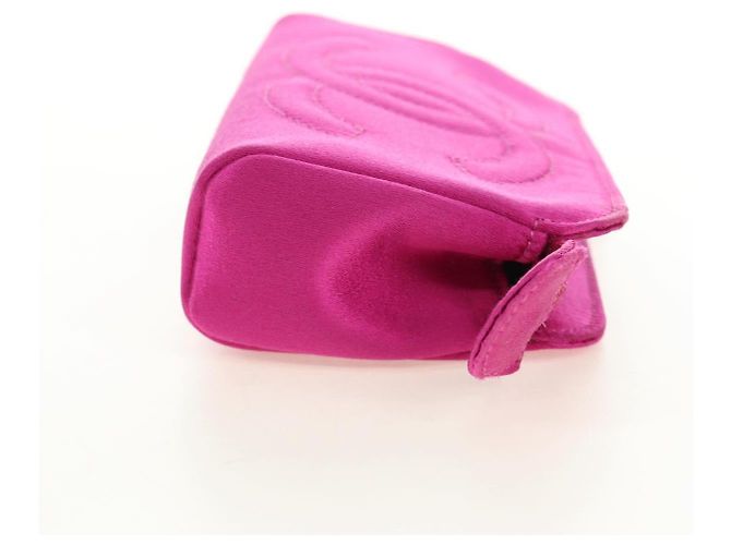CHANEL Clutch Satin Rosa Gold CC Authentisch 186009SAM Pink Golden - Ansicht 4
