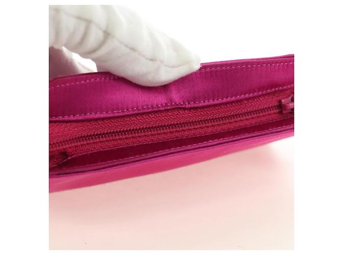 CHANEL Clutch Satin Rosa Gold CC Authentisch 186009SAM Pink Golden - Ansicht 8