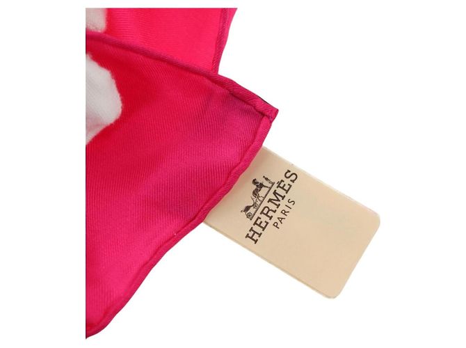 Hermès Sciarpa HERMES Carre 140 ""Coup de Fouet"" Seta Rosa Autentica 185059M - Ansicht 16
