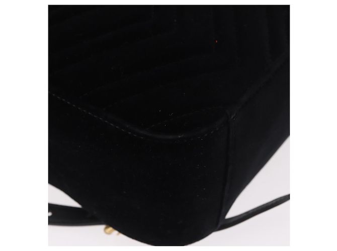 Zaino GUCCI GG Marmont Velluto Nero Oro 524568 Auth 186222SAM D'oro - vista 16