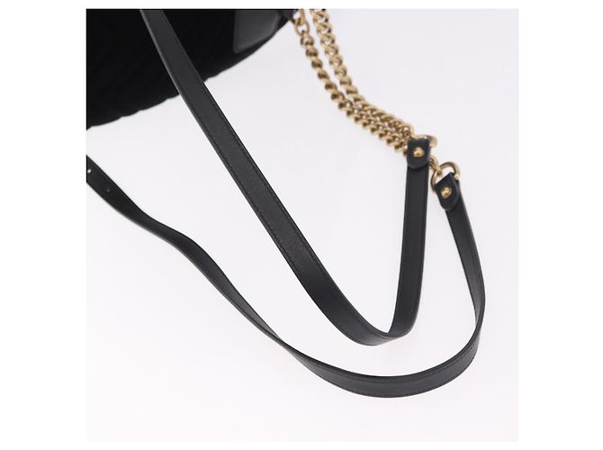 Zaino GUCCI GG Marmont Velluto Nero Oro 524568 Auth 186222SAM D'oro - vista 8