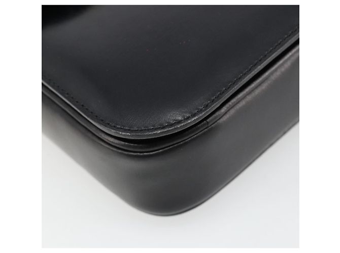 Céline Borsa a Spalla CELINE in Pelle Nera con Dettagli Oro Auth 179534A Nero D'oro - vista 16