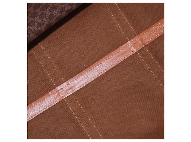 Céline Borsa Boston CELINE in tela Macadam e pelle PVC Marrone Oro Autentica 186815 D'oro - vista 11