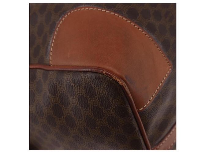 Céline Borsa Boston CELINE in tela Macadam e pelle PVC Marrone Oro Autentica 186815 D'oro - vista 16