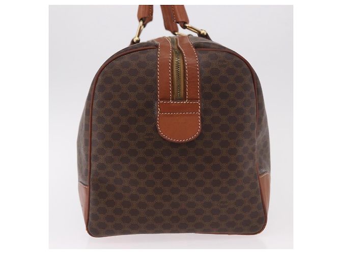 Céline Borsa Boston CELINE in tela Macadam e pelle PVC Marrone Oro Autentica 186815 D'oro - vista 3