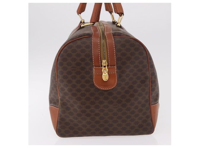 Céline Borsa Boston CELINE in tela Macadam e pelle PVC Marrone Oro Autentica 186815 D'oro - vista 4