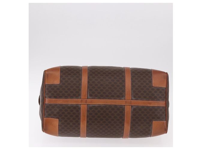 Céline Borsa Boston CELINE in tela Macadam e pelle PVC Marrone Oro Autentica 186815 D'oro - vista 5