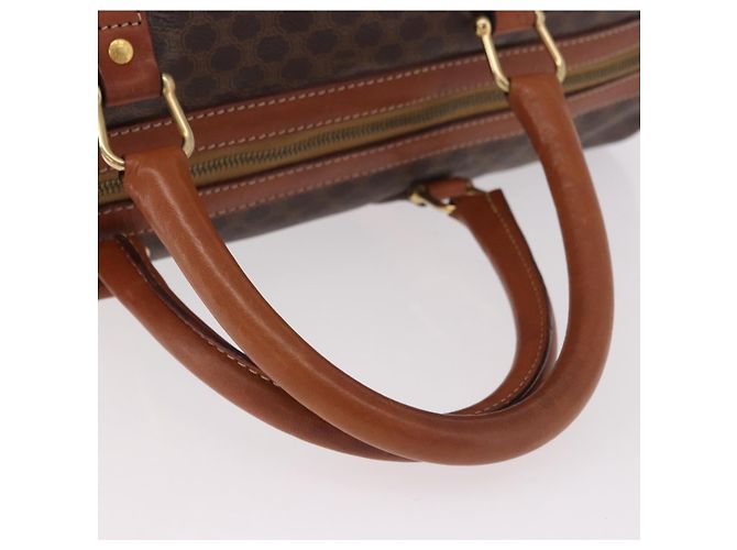 Céline Borsa Boston CELINE in tela Macadam e pelle PVC Marrone Oro Autentica 186815 D'oro - vista 7