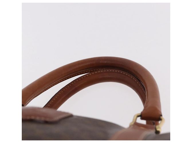 Céline Borsa Boston CELINE in tela Macadam e pelle PVC Marrone Oro Autentica 186815 D'oro - vista 8