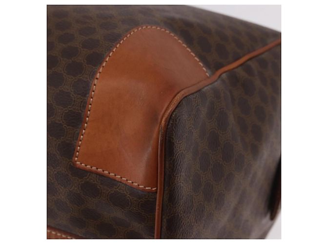 Céline Borsa Boston CELINE in tela Macadam e pelle PVC Marrone Oro Autentica 186815 D'oro - vista 9