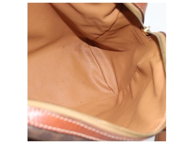 Céline Borsa CELINE Macadam Canvas PVC Pelle Marrone Oro Auth 187100 D'oro - vista 19