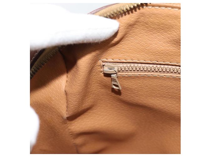 Céline Borsa CELINE Macadam Canvas PVC Pelle Marrone Oro Auth 187100 D'oro - vista 21