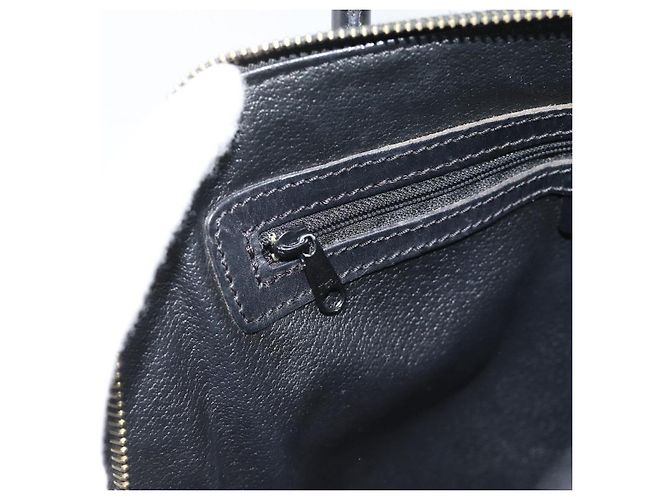 Céline Borsa CELINE Macadam Canvas PVC Pelle Nera Oro Auth 187503A Nero D'oro - vista 21