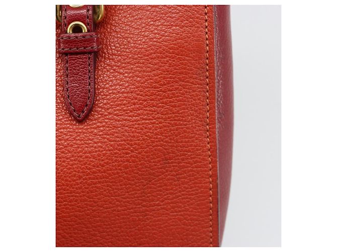 Borsa Miu Miu Ready Lock in pelle 2way Arancione Rosso Oro Auth am11916A D'oro - vista 10