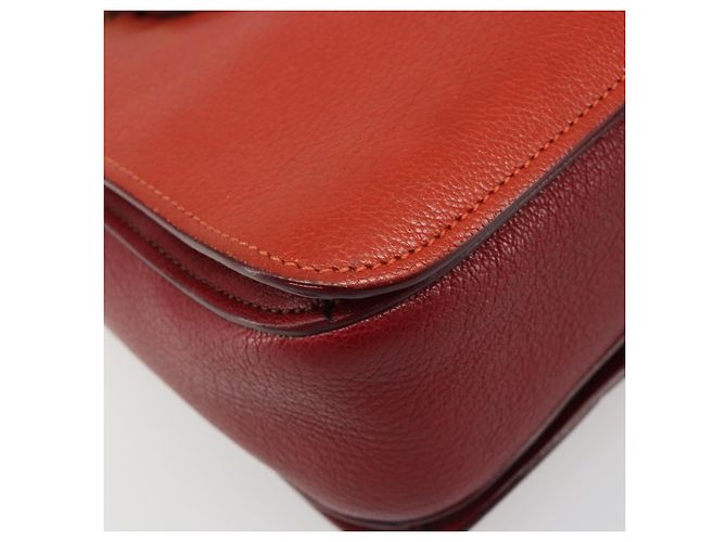 Borsa Miu Miu Ready Lock in pelle 2way Arancione Rosso Oro Auth am11916A D'oro - vista 16