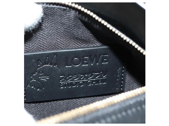 LOEWE × Studio Ghibli Howl's Calcifer Puzzle Mini Bag 2way Black Auth 167415SM Nero D'oro - vista 24