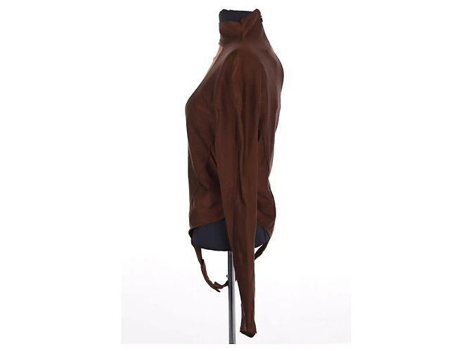 Thierry Mugler Top marrone - vista 3