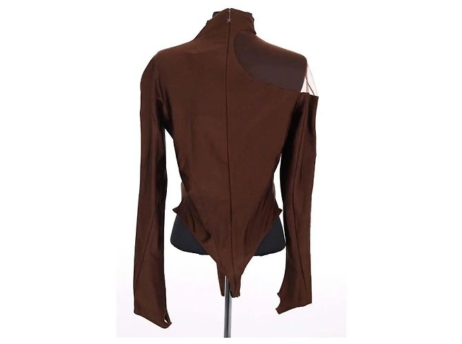 Thierry Mugler Top marrone - vista 4