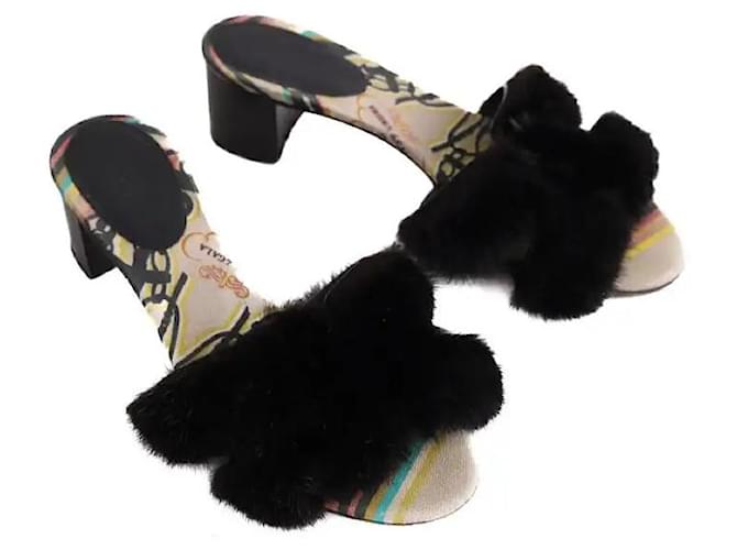 Hermès Mule nere Nero - vista 3
