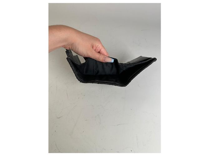 Zucca Vintage Fendi FF Monogram Canvas Wallet Black Silver - view 5