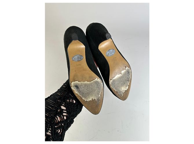 Chloé Décolleté in scamosciato vintage Chloe Nero EU36.5 - vista 10