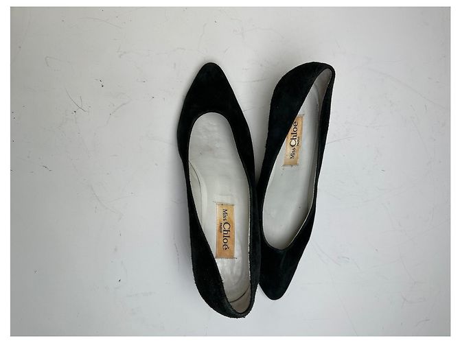Chloé Décolleté in scamosciato vintage Chloe Nero EU36.5 - vista 8