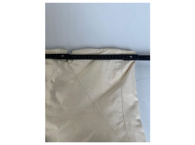 Céline Abito vintage Celine in viscosa e seta crema L Beige - vista 6
