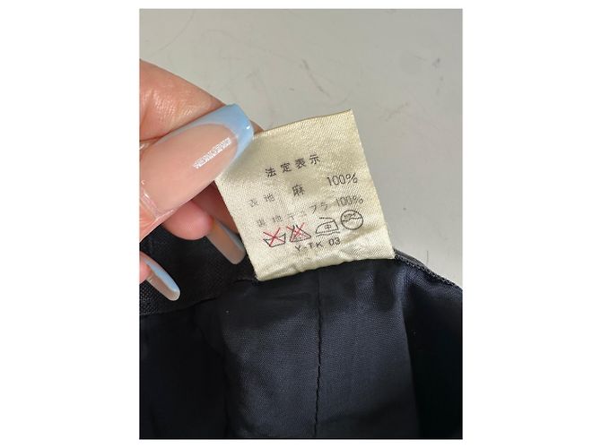 Pantaloncini in cotone vintage Dior blu navy S - vista 6