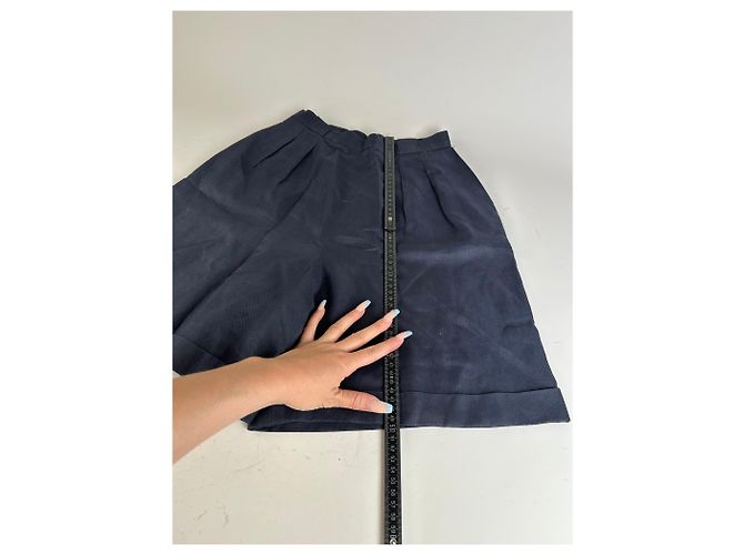 Pantaloncini in cotone vintage Dior blu navy S - vista 7