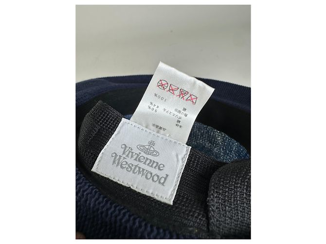Chapeau structuré Vintage Vivienne Westwood Bleu clair Marine Bleu Marine - vue 3