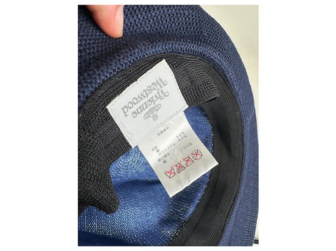 Chapeau structuré Vintage Vivienne Westwood Bleu clair Marine Bleu Marine - vue 5