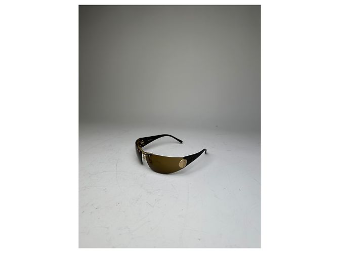 Céline Occhiali da sole vintage Celine Logo Marroni con accenti dorati Marrone - vista 13