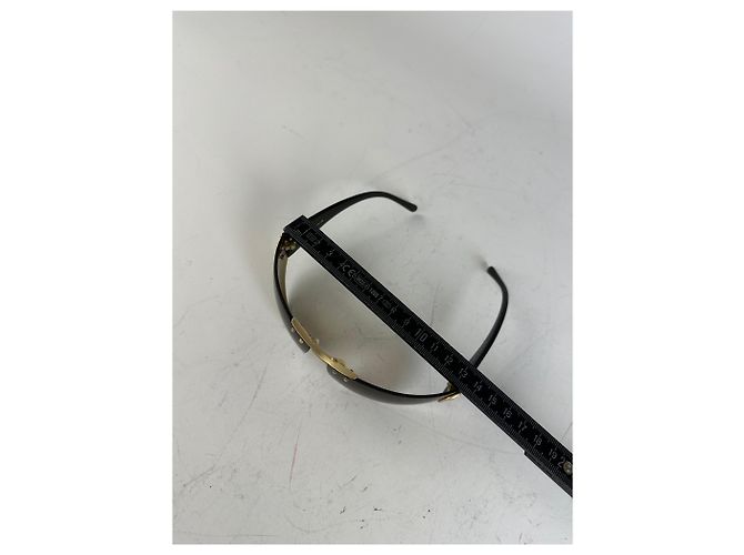 Céline Occhiali da sole vintage Celine Logo Marroni con accenti dorati Marrone - vista 6