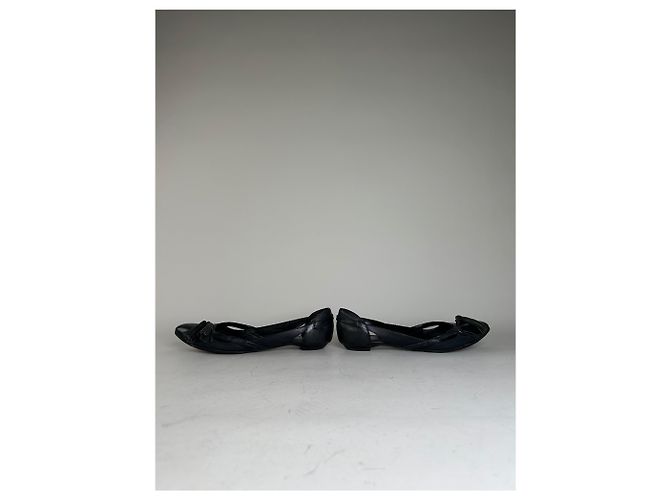 Chloé Ballerine vintage in pelle Chloe Nero Oro EU36.5 - vista 7
