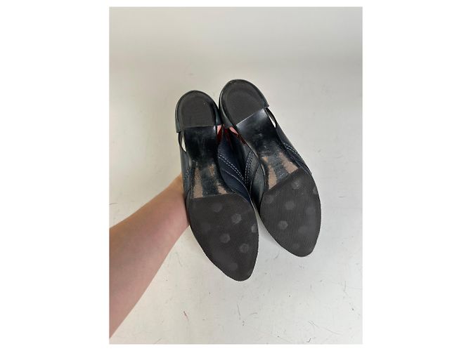 Chloé Ballerine vintage in pelle Chloe Nero Oro EU36.5 - vista 8