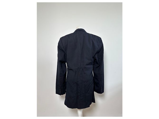 Vintage Dior Men's Wool Blazer Navy Silk Lined S-M Navy blue - view 11