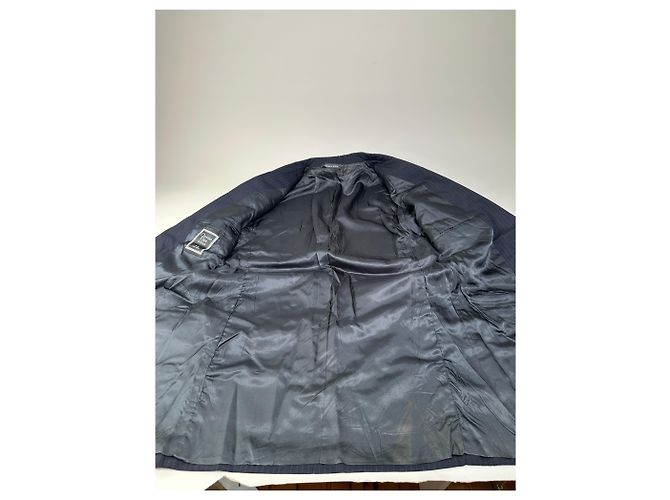 Vintage Dior Men's Wool Blazer Navy Silk Lined S-M Navy blue - view 4