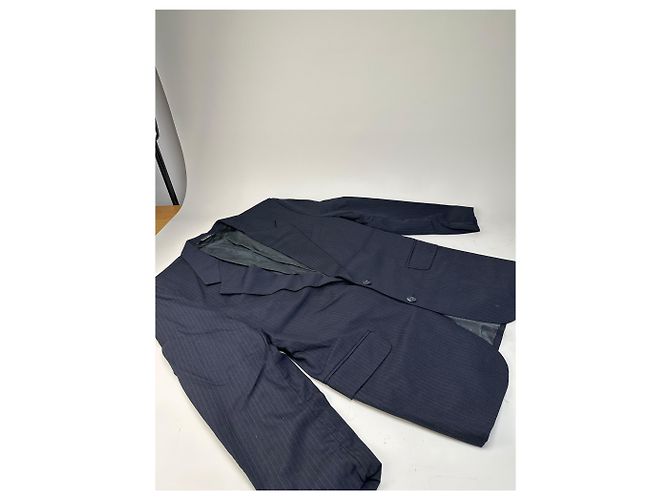 Vintage Dior Men's Wool Blazer Navy Silk Lined S-M Navy blue - view 7