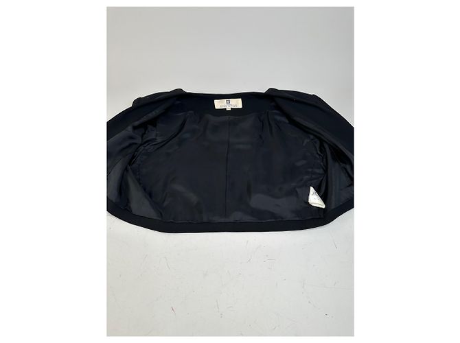 Vintage Givenchy Cropped Wool Blend Jacket Black XL - view 6