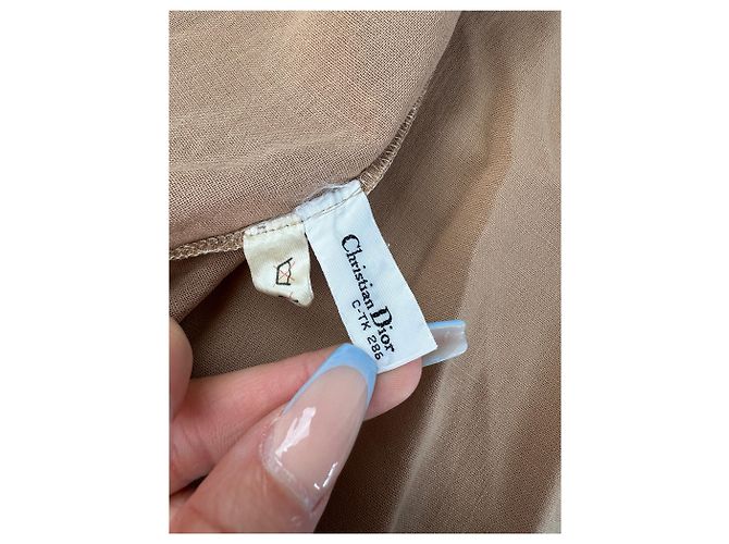 New Look Camicia in seta vintage Dior Beige S - vista 6